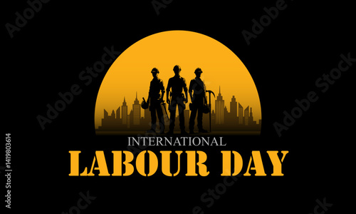 Happy International labor day background vector illustration