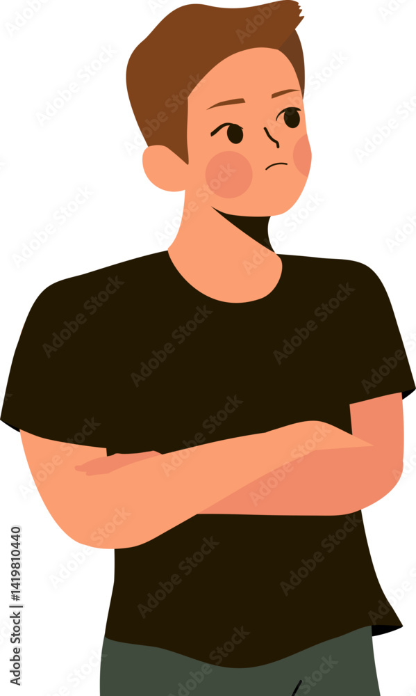 Cartoon thinking man with question. Male confusing. Thoughtful boy. smart men solving problem. Cartoon thinking man with question. Male confusing. Thoughtful boy. smart men solving problem.