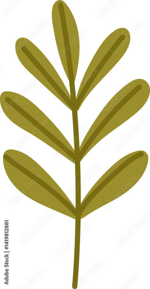 Obraz premium Hand Drawn Cute Organic Autumn Maple Branch leaf