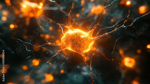 Futuristic AI neural network with glowing interconnected nodes, showcasing deep learning on a dark tech background. Perfect for AI, tech, and sci-fi themes.