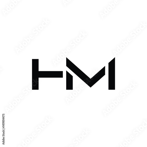 Free Download HM monogram logo design letter text name symbol monochrome logotype alphabet character simple logo - GFXLoad
