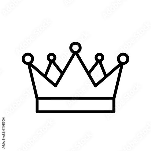 Elegant Crown Icon Queen, Tiara, Leadership Graphic