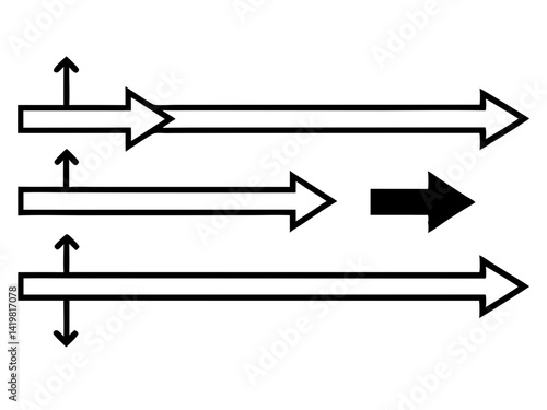 A sleek horizontal info graphic with five arrow-shaped steps, suitable for process visualization and step-by-step guides.