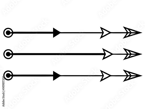 A sleek horizontal info graphic with five arrow-shaped steps, suitable for process visualization and step-by-step guides.