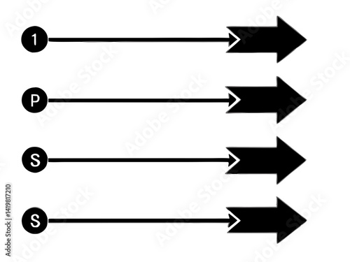 A sleek horizontal info graphic with five arrow-shaped steps, suitable for process visualization and step-by-step guides.