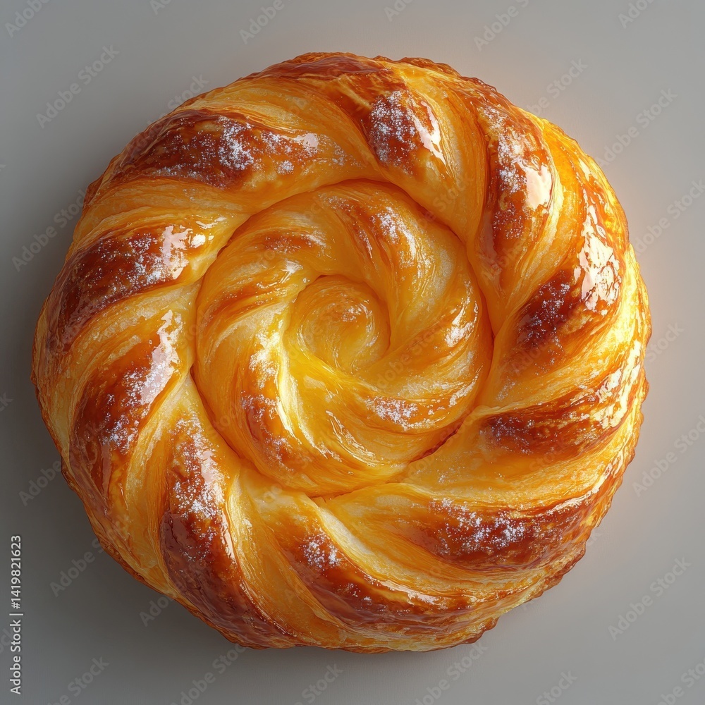 pastry top-down view, isolated clean styling, product ready pastry top-down view, isolated clean styling, product ready