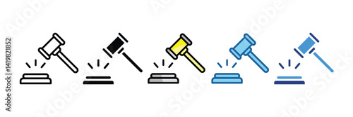 Gavel  Icon Element For Design