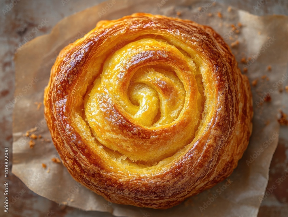product mockup of single pastry, top view, minimalist for e-commerce product mockup of single pastry, top view, minimalist for e-commerce