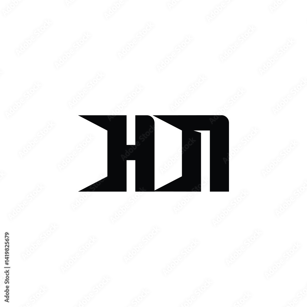 HN monogram logo design letter text name symbol monochrome logotype alphabet character simple logo HN monogram logo design letter text name symbol monochrome logotype alphabet character simple logo