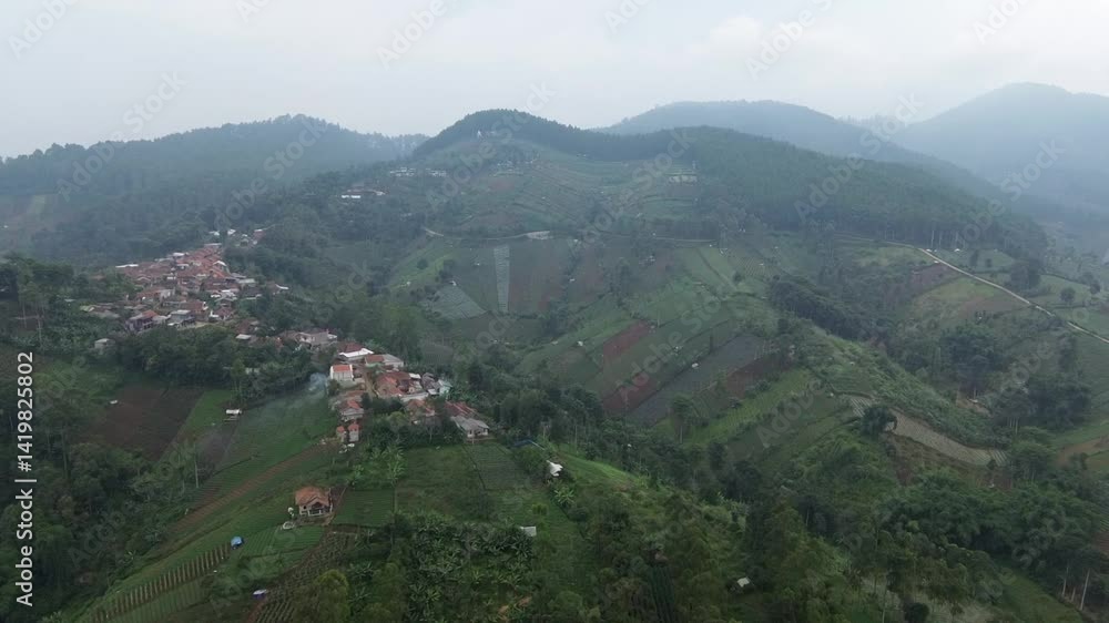 A residential area on the mountain's coast. A residential area on the mountain's coast.