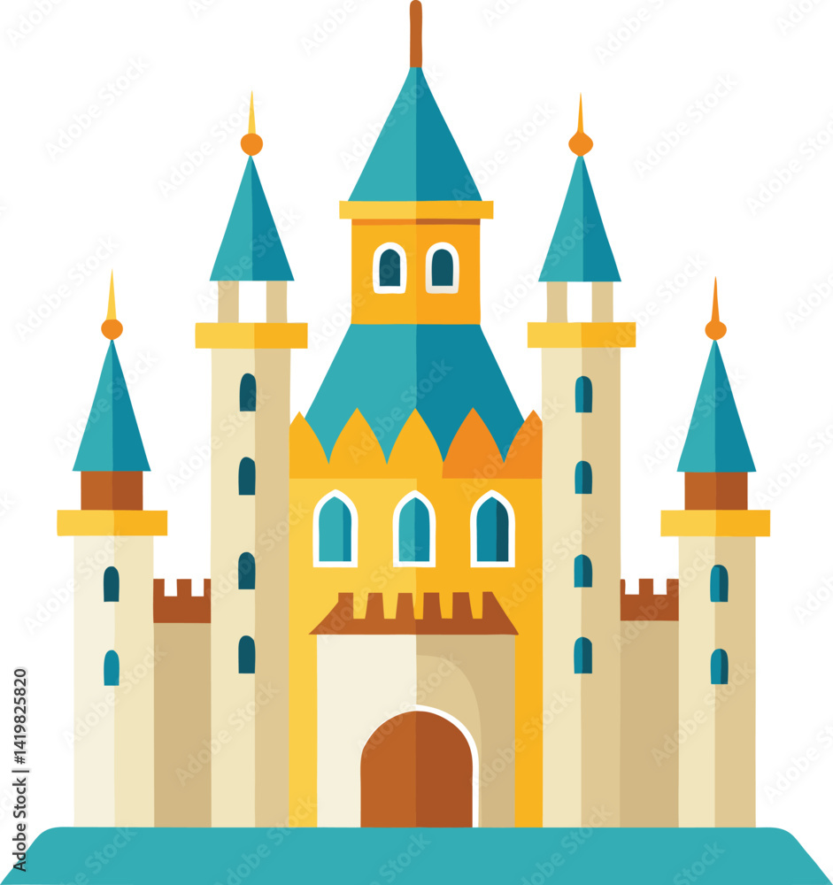 Castle with towers Vector Castle with towers Vector