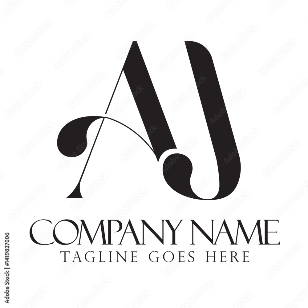 Initial AJ or JA creative, modern, and elegant vector logo design templates for a luxury business