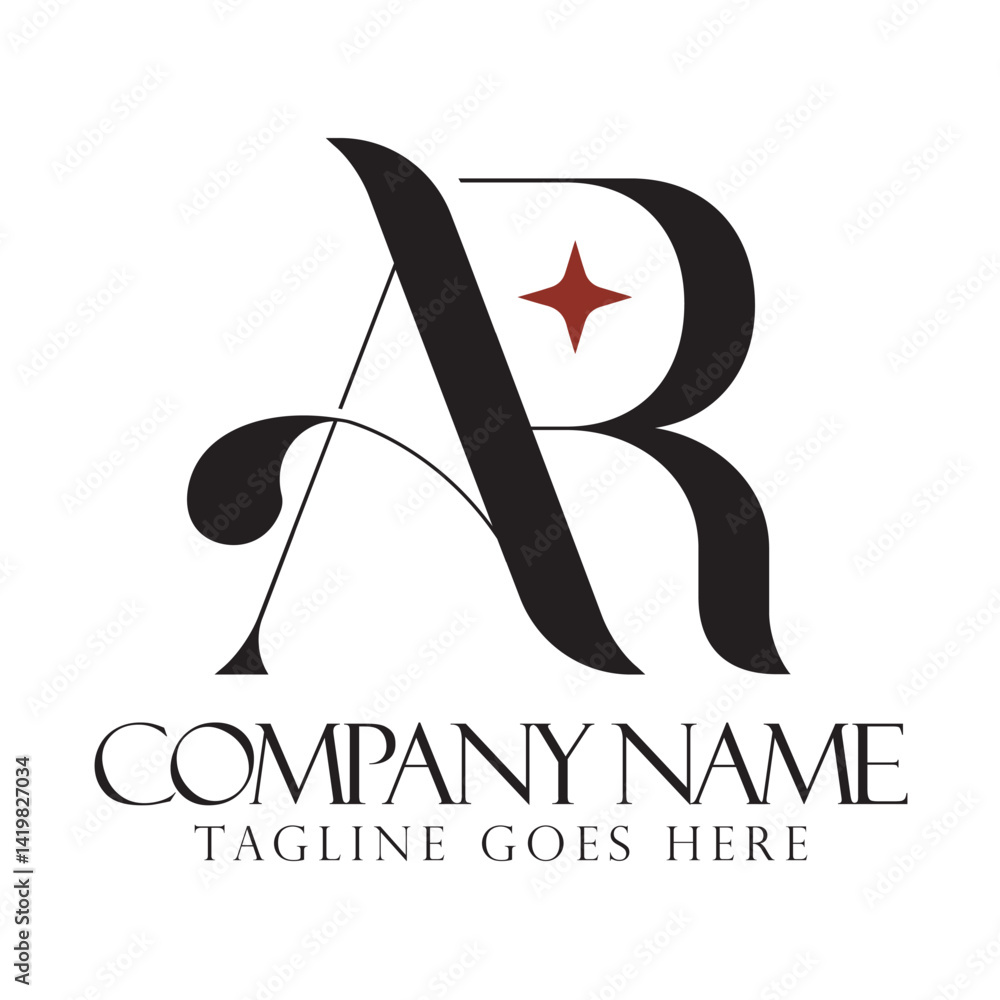Initial AR or RA creative, modern, and elegant vector logo design templates for a luxury business
