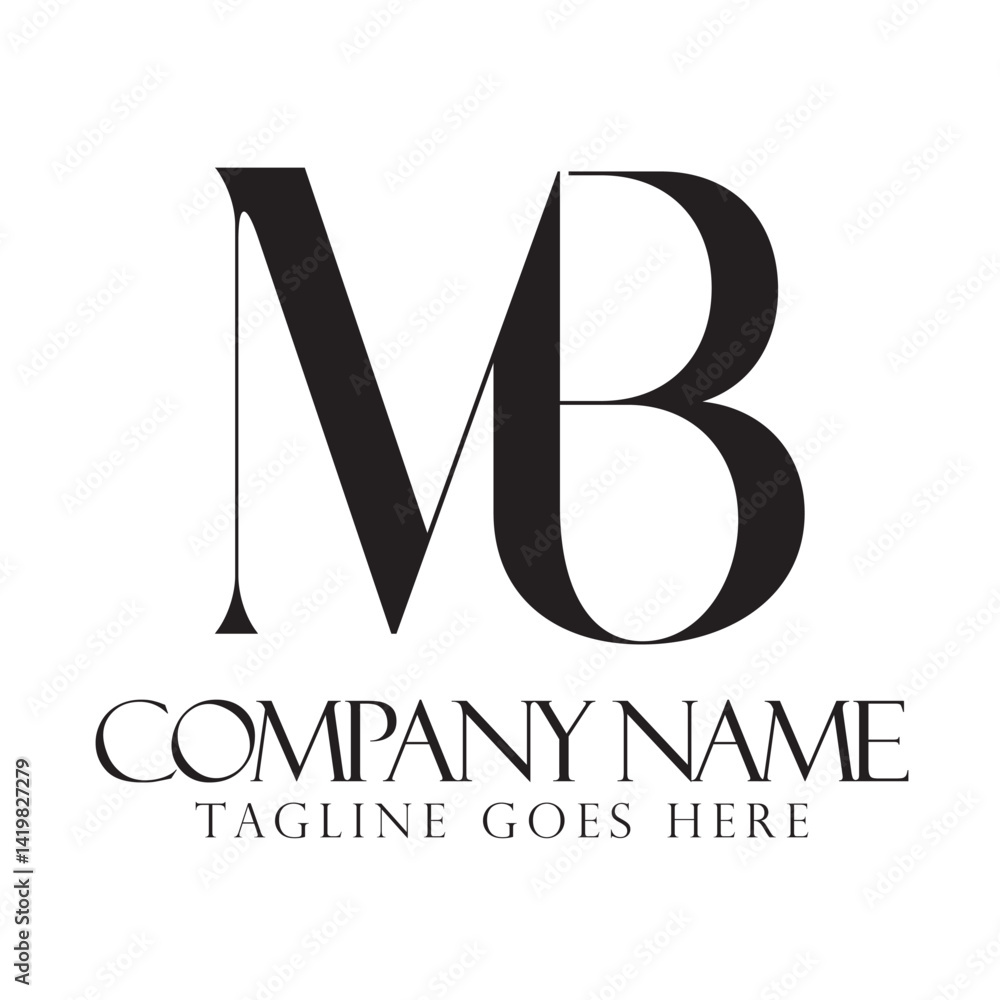 Initial MB or BM creative, modern, and elegant vector logo design templates for a luxury business