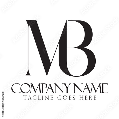 Obraz na płótnie Initial MB or BM creative, modern, and elegant vector logo design templates for a luxury business w salonie