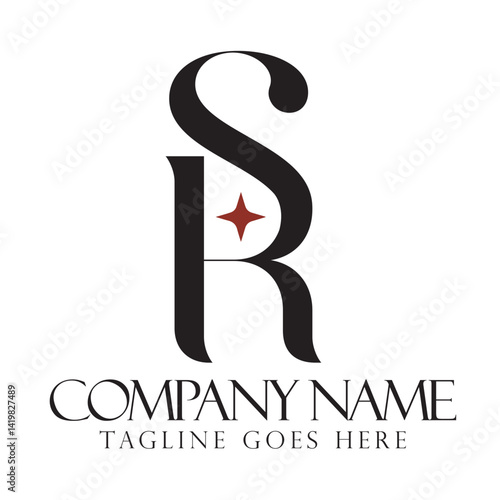 Obraz na płótnie Initial SR or RS creative, modern, and elegant vector logo design templates for a luxury business w salonie