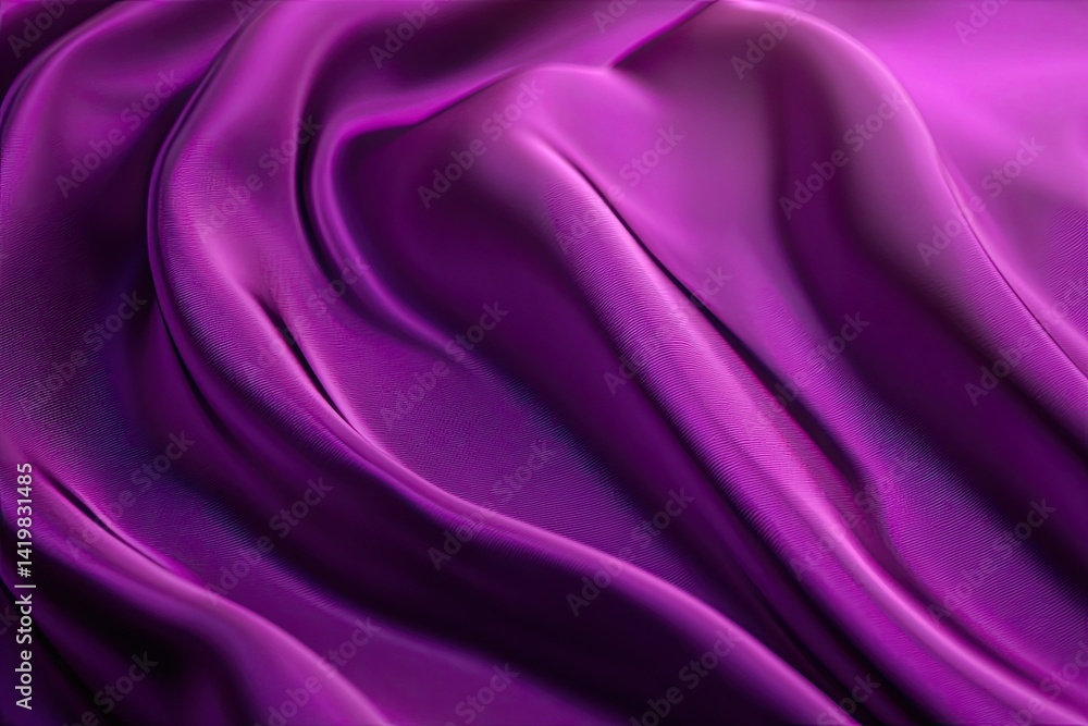 Fototapeta premium Deep Purple Silk Fabric Drape Texture
