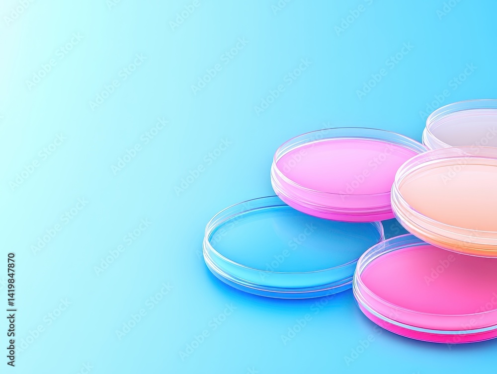 Petri dishes in various colors Petri dishes in various colors