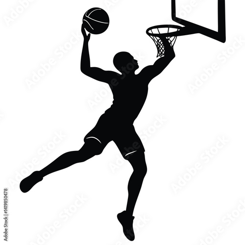 slam dunk basketball action