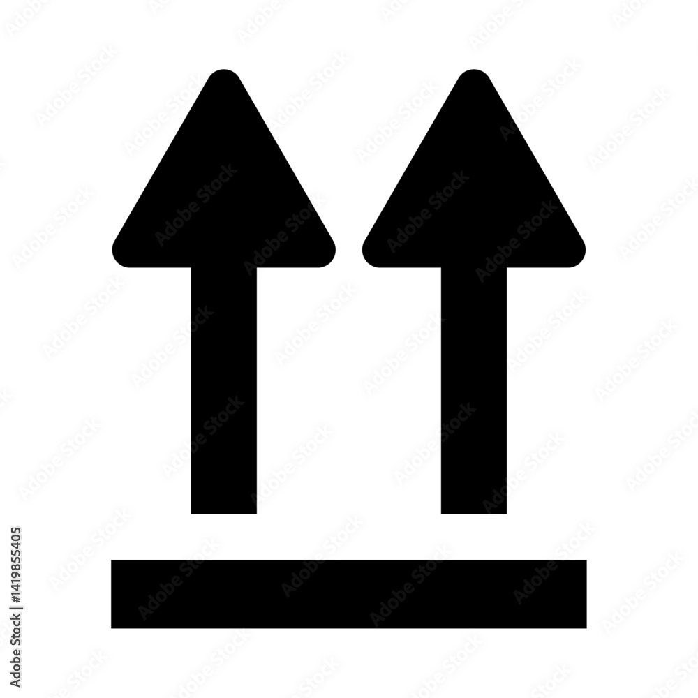 Upward Arrows Symbol for Shipping, Packaging and Handling. Isolated icon sign vector. Upward Arrows Symbol for Shipping, Packaging and Handling. Isolated icon sign vector.