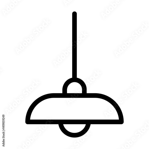 ceiling lamp line icon