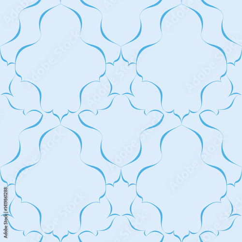 Obraz na płótnie seamless botanical pattern of painted oriental motifs w salonie
