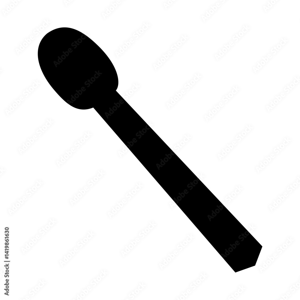 Matchstick icon silhouette. Vector image Matchstick icon silhouette. Vector image