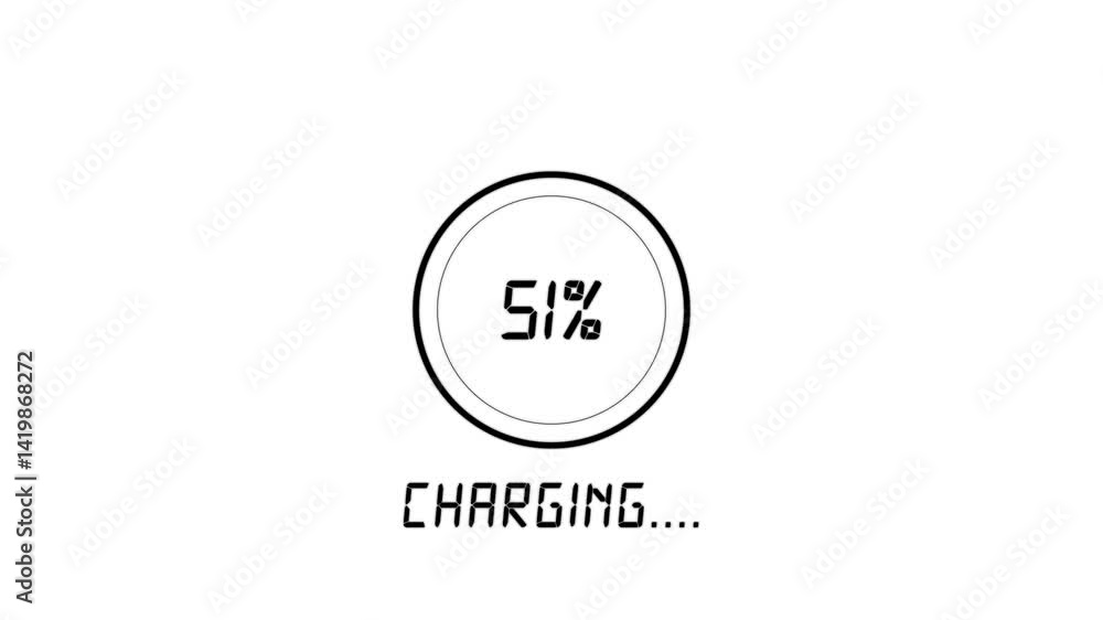Abstract mobile charging icon animation. 4k Abstract mobile charging icon animation. 4k