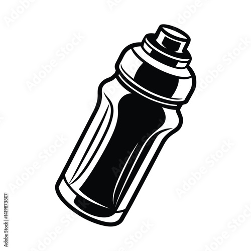 Black And White Cocktail Shaker Icon For Barware And Drinks Preparation