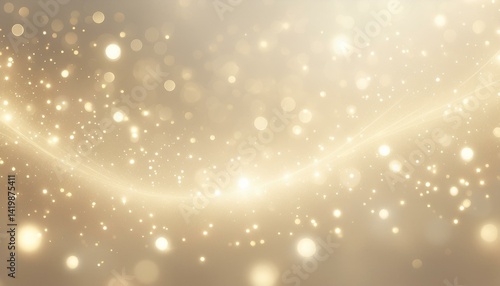 繊細な光粒子が舞うホワイトベージュの幻想背景5