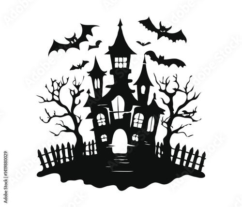 Halloween home silhouette