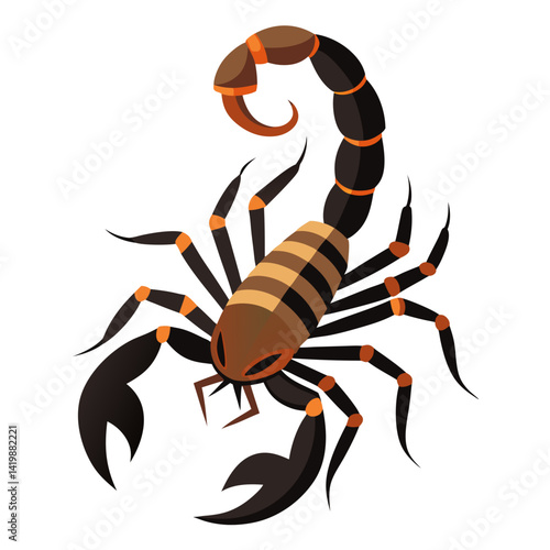 scorpion isolated on white background
