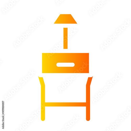 bedside table gradient icon