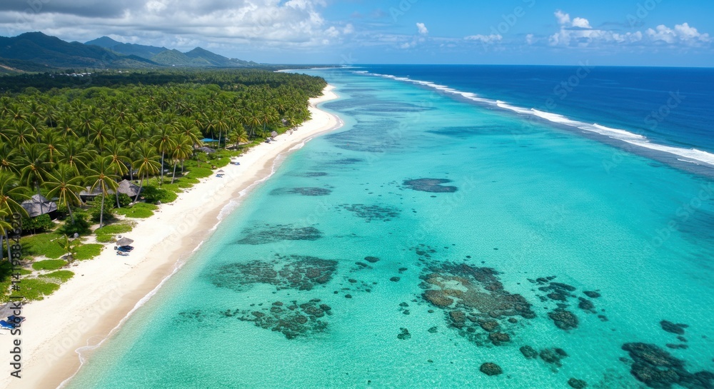 Fototapeta premium Tropical Beach Aerial Photo