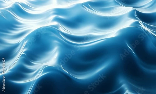 Wallpaper Mural Abstract Blue Water Waves: A Serene Digital Art Torontodigital.ca