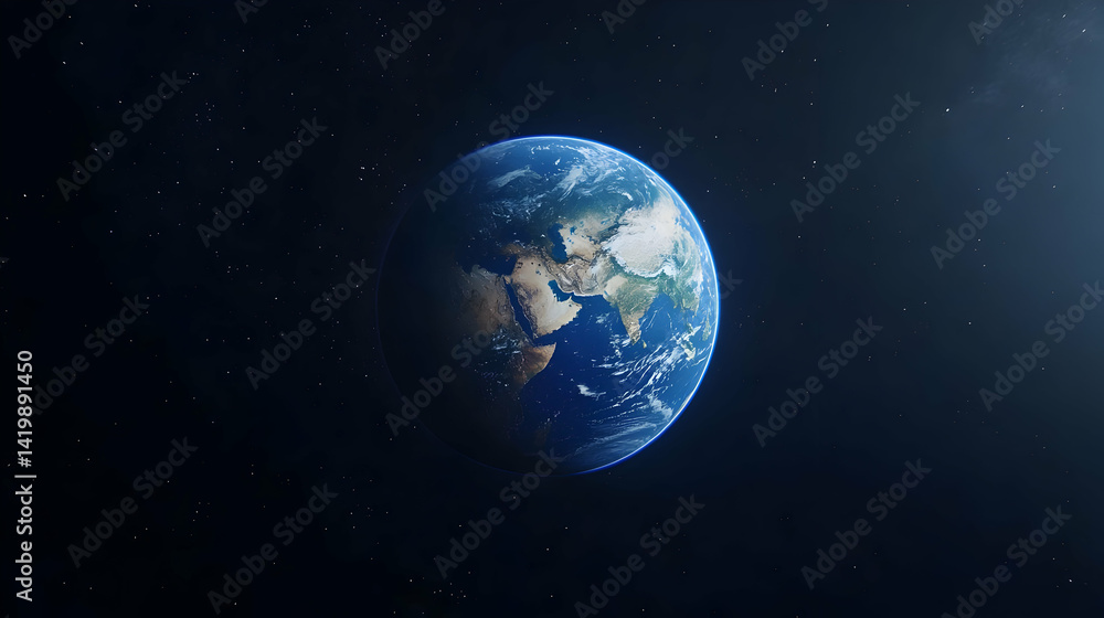 Detailed Pixelated View Of Earth In Space Detailed Pixelated View Of Earth In Space