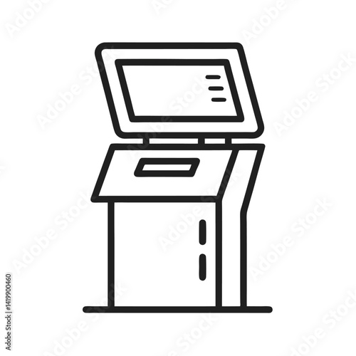 shopping cart with dollar sign clean line vector