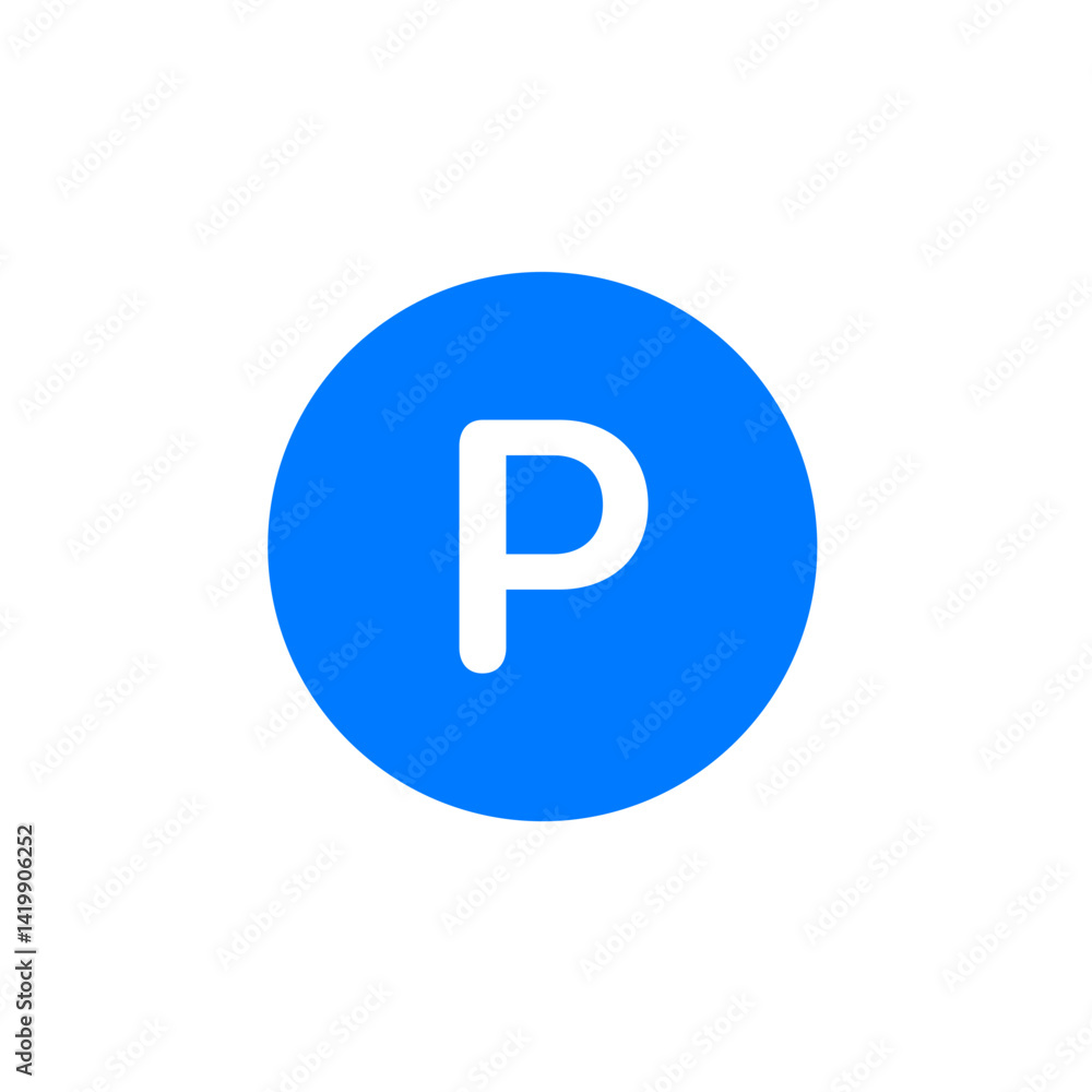 Parking Sign Circle Filled Parking Sign Circle Filled