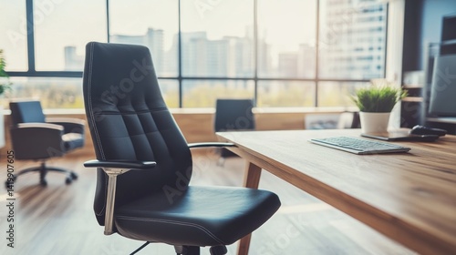 Wallpaper Mural Modern Office Chair and Desk in Sunlit Room Torontodigital.ca