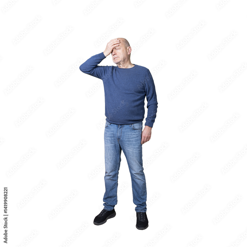 A man with a headache