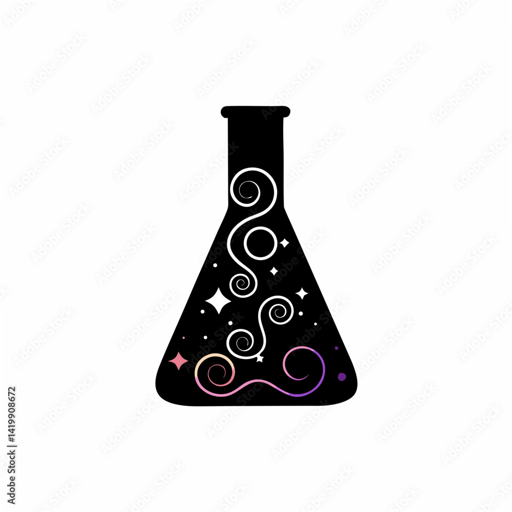 creative Silhouette Beaker Icon Vector Illustration creative Silhouette Beaker Icon Vector Illustration