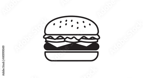 burger icon isolated on white background. Modern and editable burger icon. Simple icons vector illustration. Burger vector icon 

