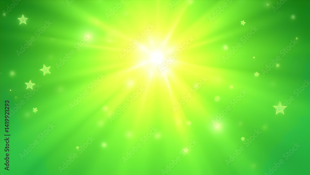 A green background with a bright yellow sun in the center A green background with a bright yellow sun in the center