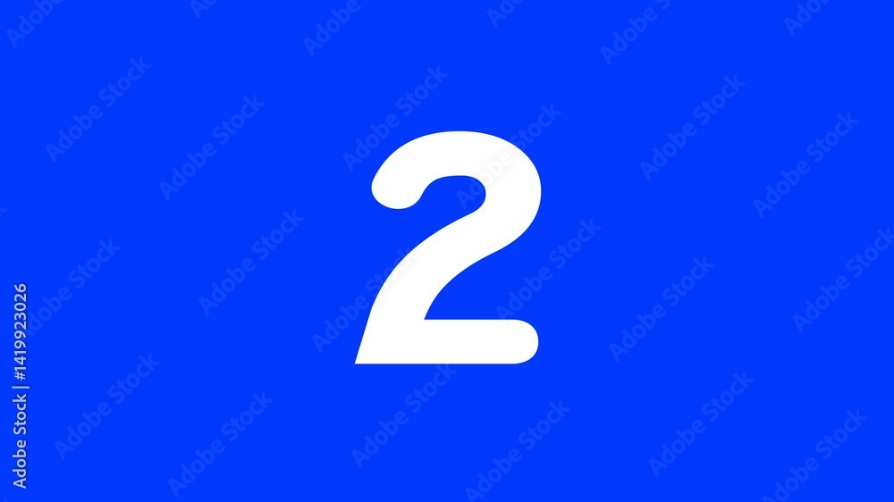 Countdown timer animation from 5 to 0 seconds. Simple animation showing countdown timer. Countdown timer animation from 5 to 0 seconds. Simple animation showing countdown timer.