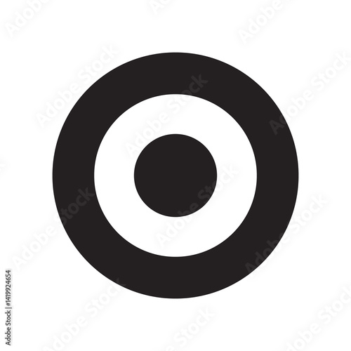 black and white circle