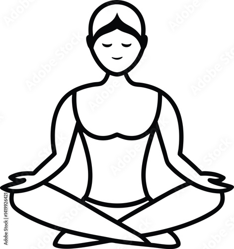 silhouette of yoga woman