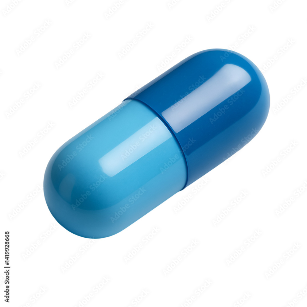 3d rendering blue medication capsule 3d rendering blue medication capsule