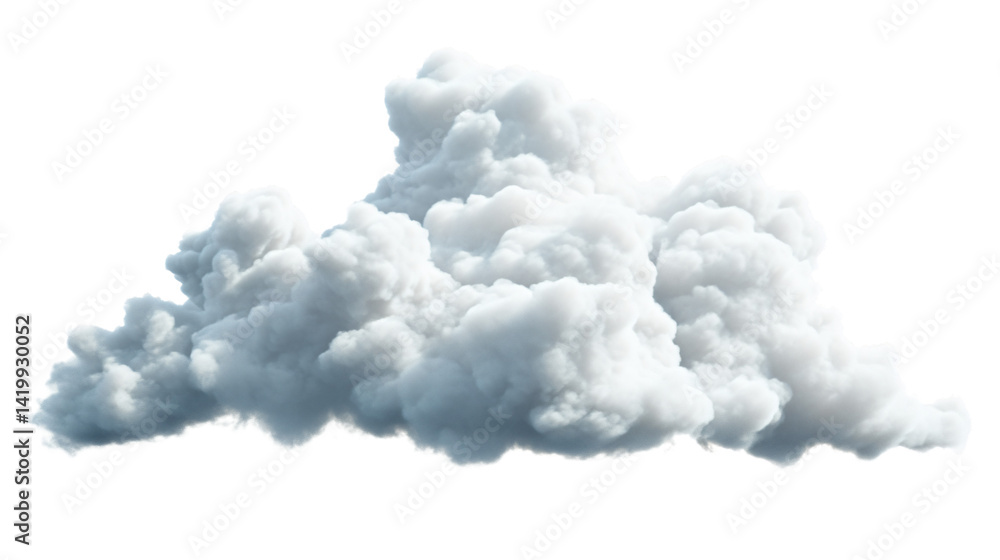 White Cloud on White Background for Atmospheric, Sky, Nature Designs White Cloud on White Background for Atmospheric, Sky, Nature Designs