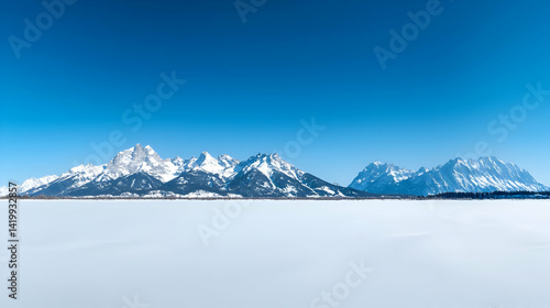 Wallpaper Mural Snowy Mountain Range Panorama Torontodigital.ca