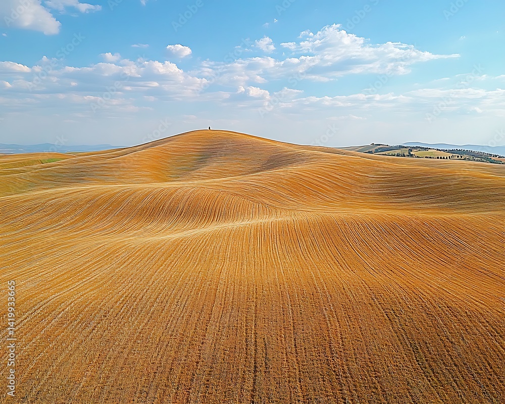 Fototapeta premium Tuscan Hills, Golden Fields, Sunny Day